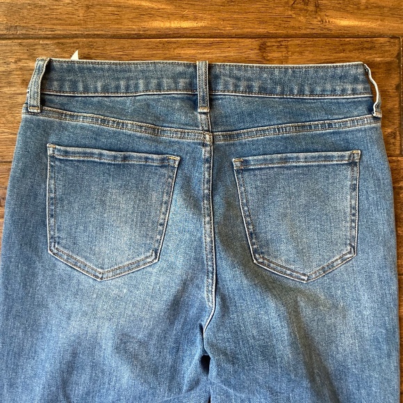QUINCE High Rise Kick Flare Stretch Jean Blue Size 29 NWT Organic Cotton - Picture 11 of 12